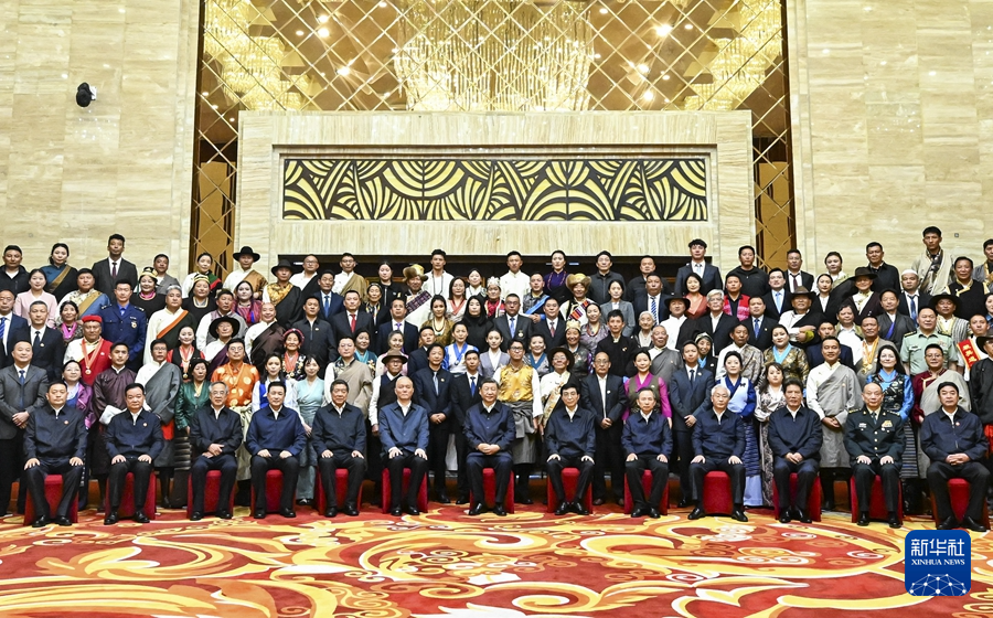习近平接见西藏各族各界代表(图1)